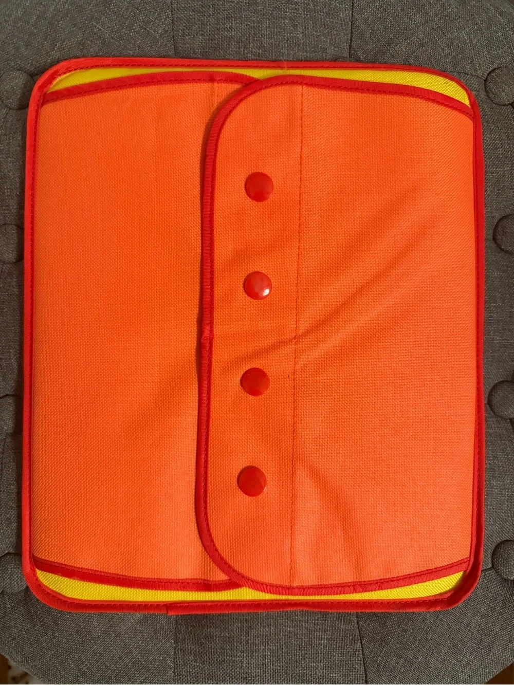 Lakeshore Learning 5 piece set Dressing Skills Board- Orange and Yellow